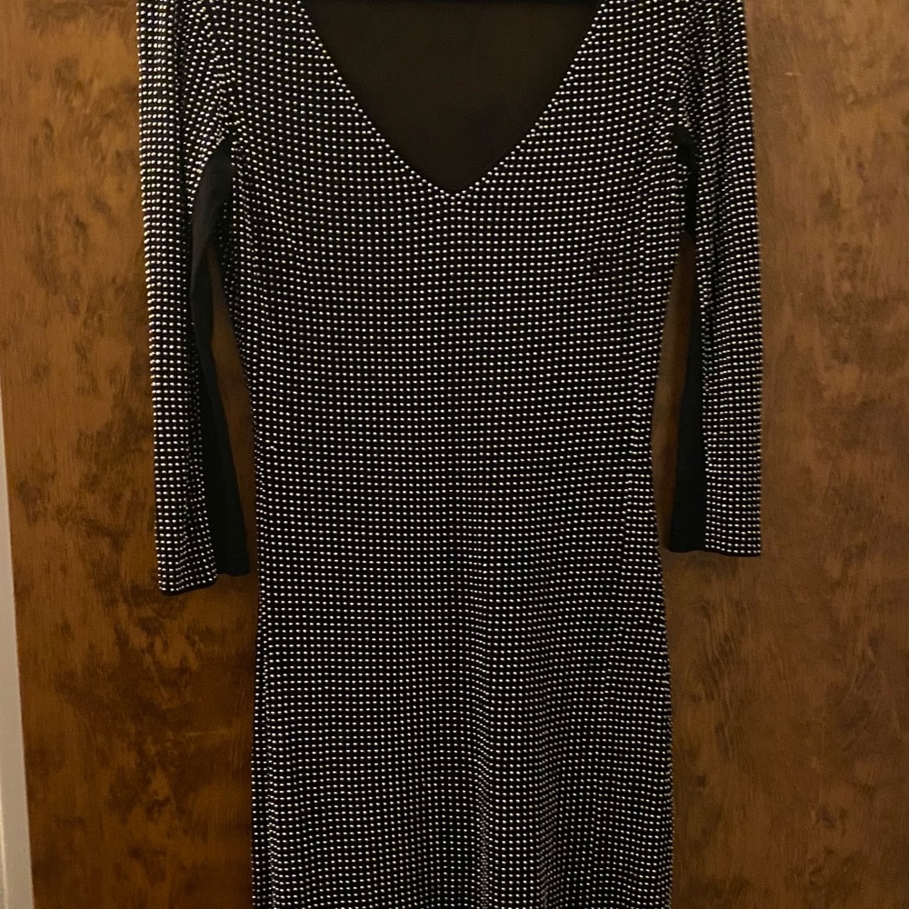 Elegant Black and White Women's Dress